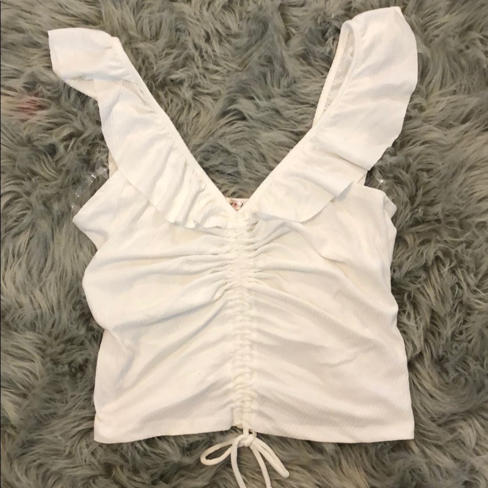 White crop top